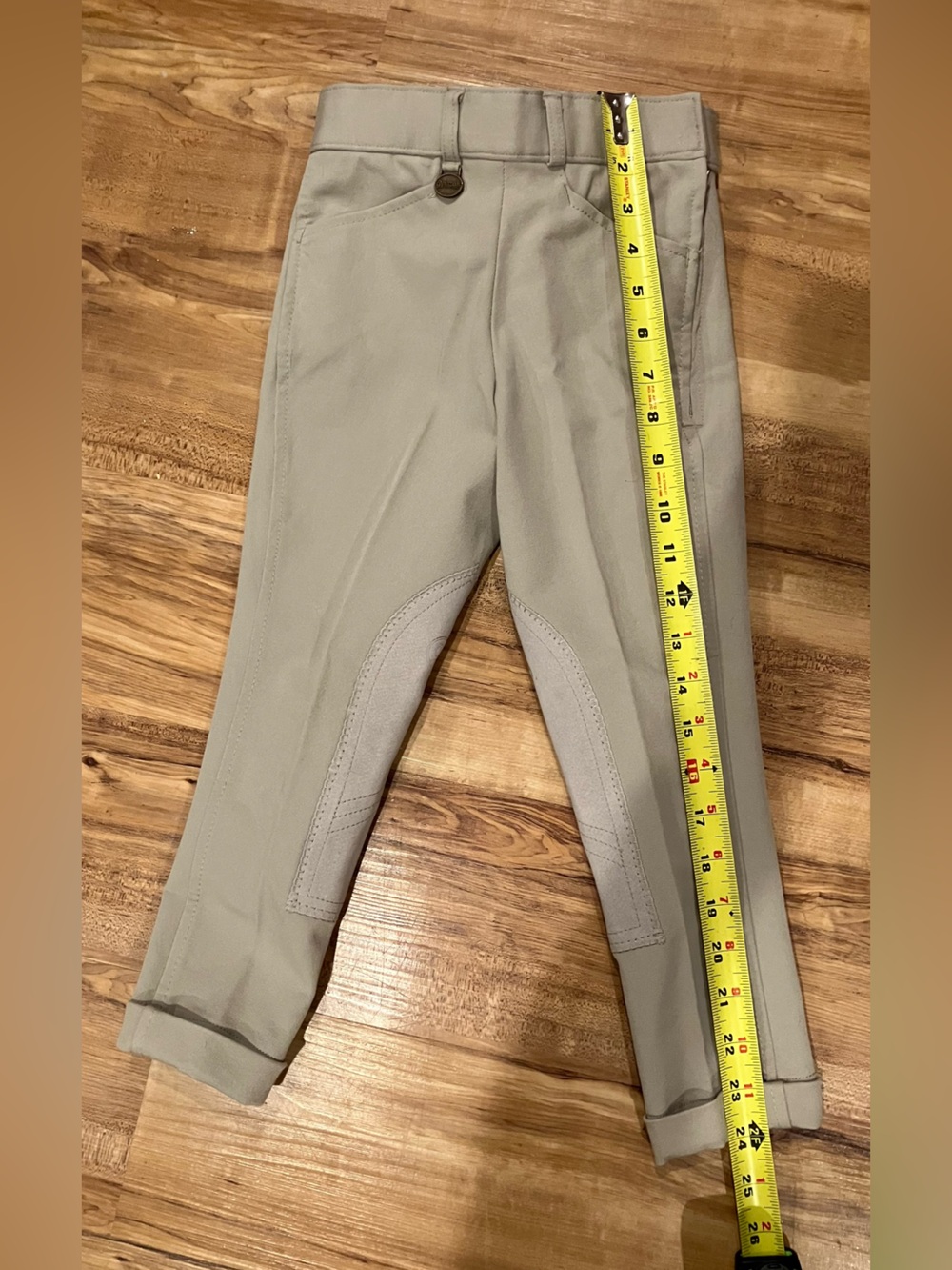 🐴 Ovation size 4 Children's Beige Horseback Riding Breeches Pants Leggings - Picture 3 of 8